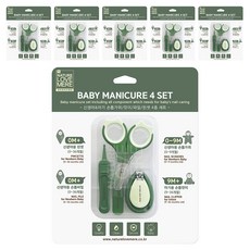 네이쳐러브메레 신생아앤아기 손톱깎이 4종, 다크그린, 6세트