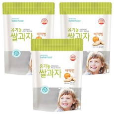 베베푸드 유기농 쌀과자 떡뻥, 배, 20g, 3개