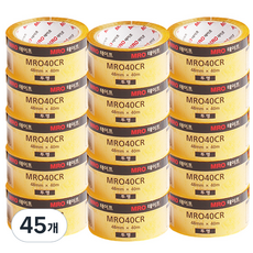 MRO 封箱膠帶 48mm x 40m, 透明, 45個