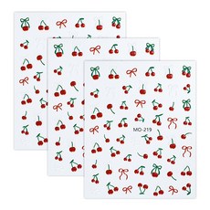 타이탄 쁘띠 팬시 스티커, 체리펀칭 MO-219, 3개
