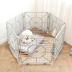 無邊距寵物圍欄 6p, 現代灰