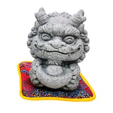 青砂石祥龍擺件, 灰色