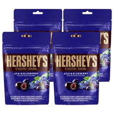 HERSHEY'S 好時 巴西莓藍莓夾餡黑巧克力, 4包, 100g
