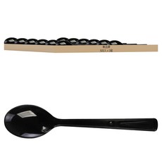 COOKANDLOCK 一次性湯匙 黑色, 500入, 1組