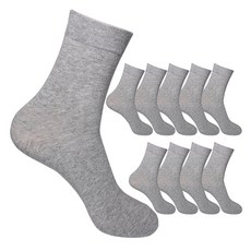 두발로 남성용 프리미엄 무지 중목 양말 10켤레