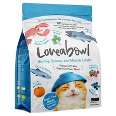 Loveabowl 囍碗 全齡貓 天然無穀系列 乾飼料, LBC3 鯡魚 + 鮭魚 + 龍蝦, 150g, 1包