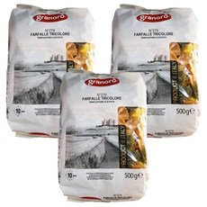 granoro 三色蝴蝶麵 279, 3個, 500g