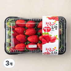 진주드림 금실 딸기 대과, 500g, 3개