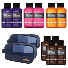 KUNDAL 昆黛爾 蜂蜜夏威夷果旅行盥洗組+網狀化妝包 爽身粉香, 2組