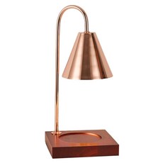 職日生 原木融蠟燈 定時款, 絕美原木底座, 送燈泡x2, 胡木玫瑰金