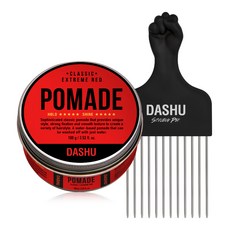 DASHU 強力定型極紅潤髮油-紅色經典款+經典造型梳, 1組