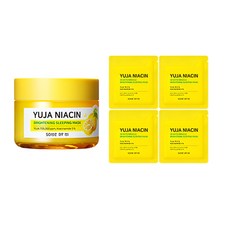 SOME BY MI 柚子亮白凝膠晚安面膜 60g 1罐入+旅行包1.2g 4包入, 1組