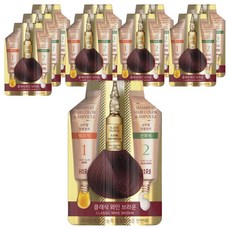 HAARAZ 洗髮式安瓶染髮劑, 紅棕色, 10組