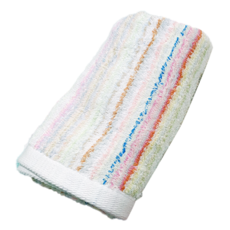 Crocodile 鱷魚 飄然清新條紋毛巾 33x78cm 120g 100%純棉 台灣製, 深彩, 2條