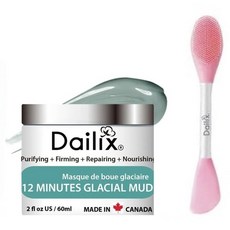 Dailix 12分鐘冰河泥修護面膜 附顏色隨機面膜刷, 1罐, 1入