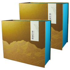 龍源茶品 鑫龍源 茶山漫遊梨山高山茶葉禮盒 附提袋, 茶葉150g 2罐, 2盒