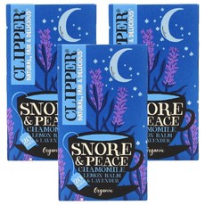 CLIPPER Snore&Peace洋甘菊檸檬香蜂草薰衣草茶包, 1.5g, 20包, 3盒