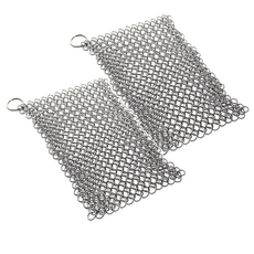 더리빙 반영구 스테인레스 링 수세미 사각 12 x 23 cm, 1개입, 2개