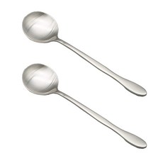 Table Art 韓國製 波浪 銀色 沙拉匙, 單一顏色, 2個