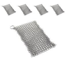 더리빙 반영구 스테인레스 링 수세미 사각 12 x 23 cm, 1개입, 5개