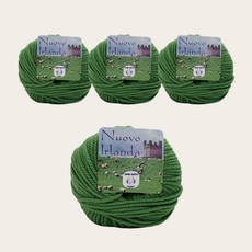 라나가또 누우보 순모 아일랜드 퓨어울 뜨개실 4p, 13446 그린