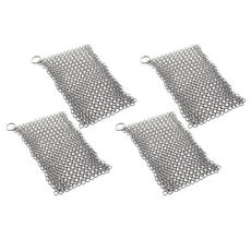 더리빙 반영구 스테인레스 링 수세미 사각 12 x 23 cm, 1개입, 4개