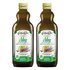 Costa d'Oro 頂級冷壓初榨橄欖油 未過濾，添加維生素B12，750毫升, 2瓶