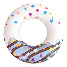 TUCAN 水上遊戲 大型甜甜圈 圓形游泳圈 115cm, 1個, 藍色