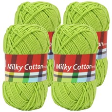 brandyarn Milky Cotton 紅標棉混紡編織線, 37號 淺綠色, 4個
