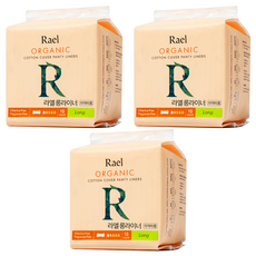 라엘 유기농 순면커버 팬티라이너, 롱, 18개입, 3개