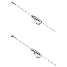 이동식 그림전시 와이어 액자걸이 1m 로프 + 후크 세트, 혼합색상, 2세트