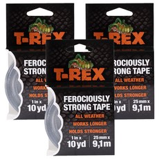 美國 T-REX 超強力防水全天候萬用膠帶 25mm x 9.1m, 3個