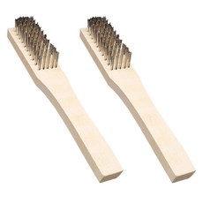 월드크린 나무자루 스텐 브러쉬 솔 특대형, 혼합색상, 2개