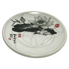 月白六君子手繪汝窯杯墊組, 月白, 1組