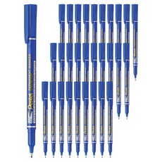 Pentel 飛龍文具 油性麥克筆 EF NF450-C, 藍色, 48個