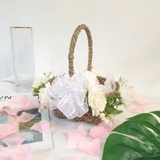 人造花婚禮孩童花籃花組合S, 混色