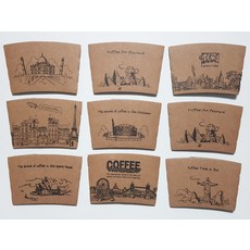 一杯世界名城1013紙杯300ml 390ml冰杯92直徑420ml 480ml 600ml杯架隨機發貨, 1個, 200件