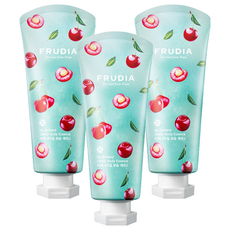 FRUDIA 友肌舒果 美體精華霜 櫻桃角質調理, 含櫻桃萃取物、蜂蜜萃取物、水果籽油, 200ml, 3條