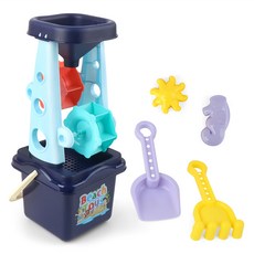 Vanibaby 沙灘玩具 沙漏 5件組, 藍色, 1組