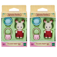 EPOCH Sylvanian Families 森林家族 巧克力兔子寶寶模型, 2個