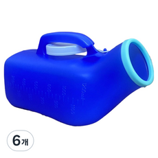 首爾里奇 實用便攜式尿壺 1.2L, 6個, 藍色
