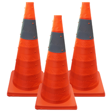 折疊式彩色交通錐, 3個, 混合色