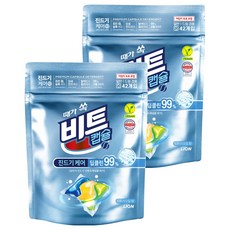 Beat 4合1洗衣膠囊 茶樹精油香, 42顆, 2袋