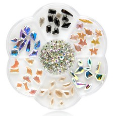 MEIBROWN 美甲混色亮片石飾品 7款組, 混色, 1組