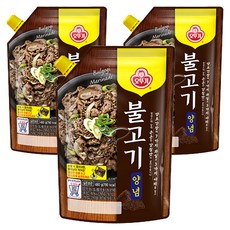 OTTOGI 不倒翁 袋裝烤肉調味醬包, 3包, 480g