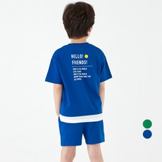 LollyTree 童款笑臉字樣印花短袖短褲套裝