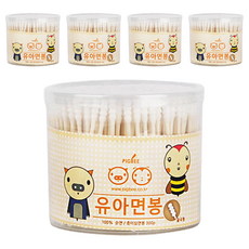 Pigbee 嬰兒安全棉籤, 300件, 5個