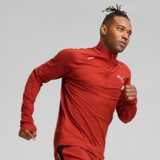PUMA 男款 Run Cloudspun 1/4 拉鍊長袖上衣 52634763