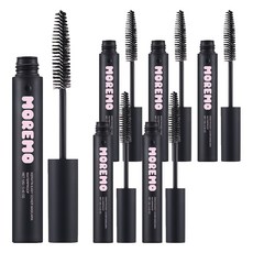 moremo 角蛋白簡易遮蓋白髮染髮睫毛膏 12g, 6個, 自然黑色