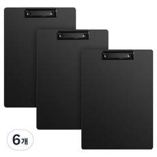 도큐모 클립보드 파일 케이스 A4, 블랙, 6개